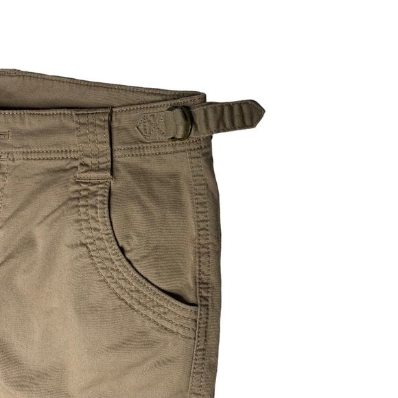 Athleta Shorts With Waist Adjuster Size 2 Brown Organic Cotton and Spandex - Picture 3 of 9